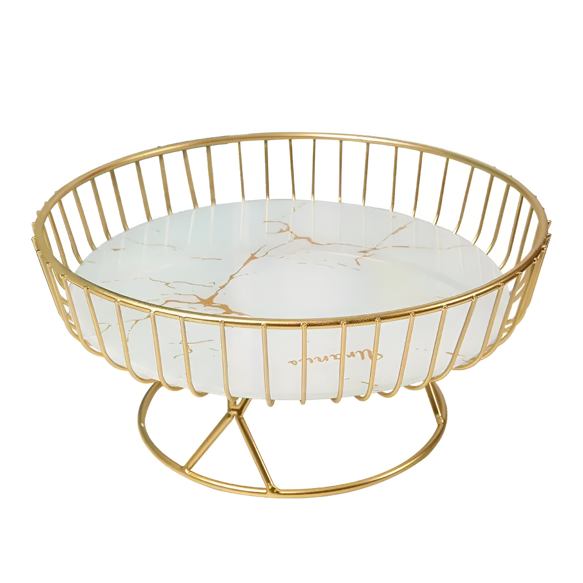 Elegant Marble Serving Tray with Gold Accents – Black