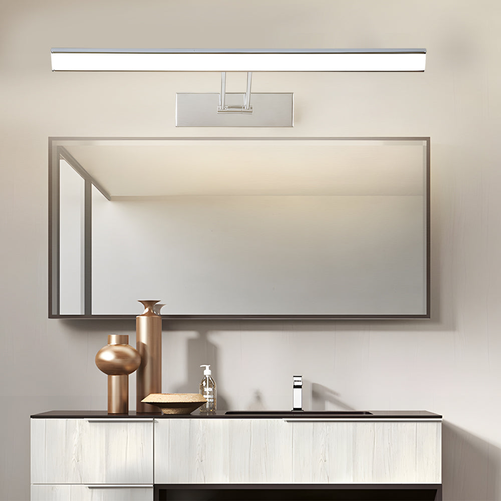 Adjustable 240° Linear LED Bathroom Light - Modern Minimalist Style – Chrome