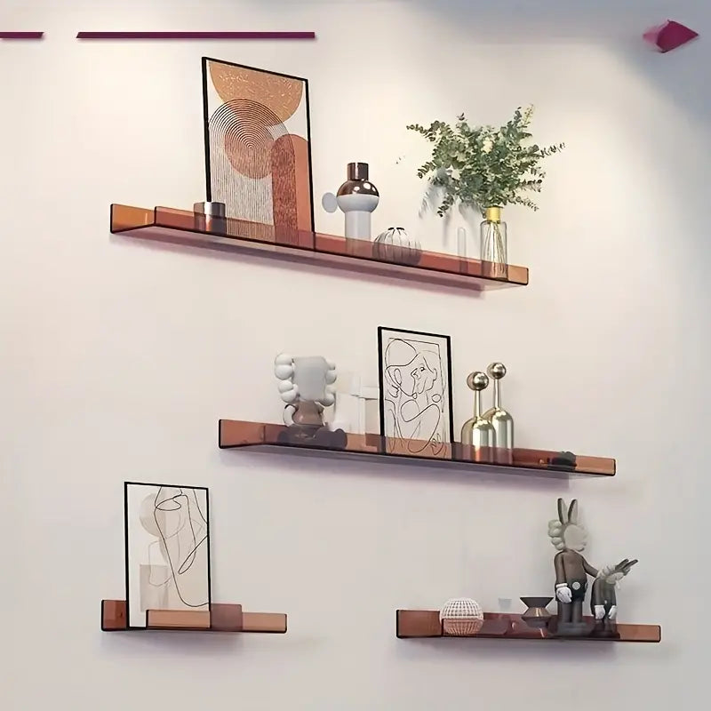 Industrial Wall Shelf with Floating Design and Stylish Features – Tinted