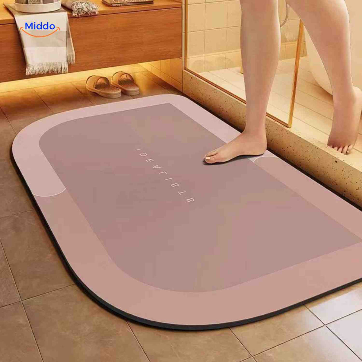 Quick-Drying, Non-Slip and Water-Absorbent Bath Mat – Pink