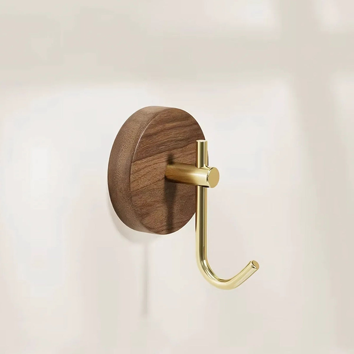 Sleek Adhesive Wooden Wall Hooks for Easy Organization – Golden Hook