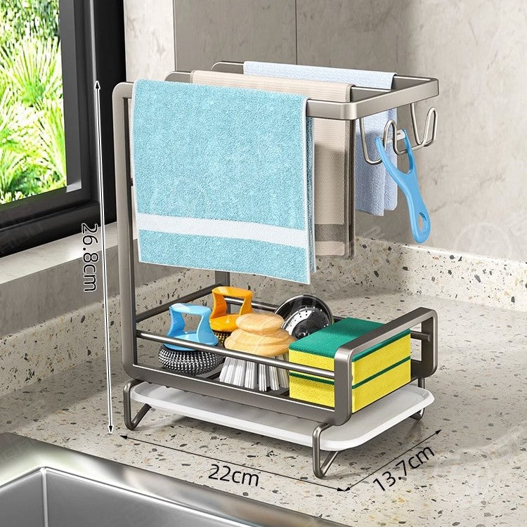 Extendable Dish Drying Rack for Kitchen Use – Gray