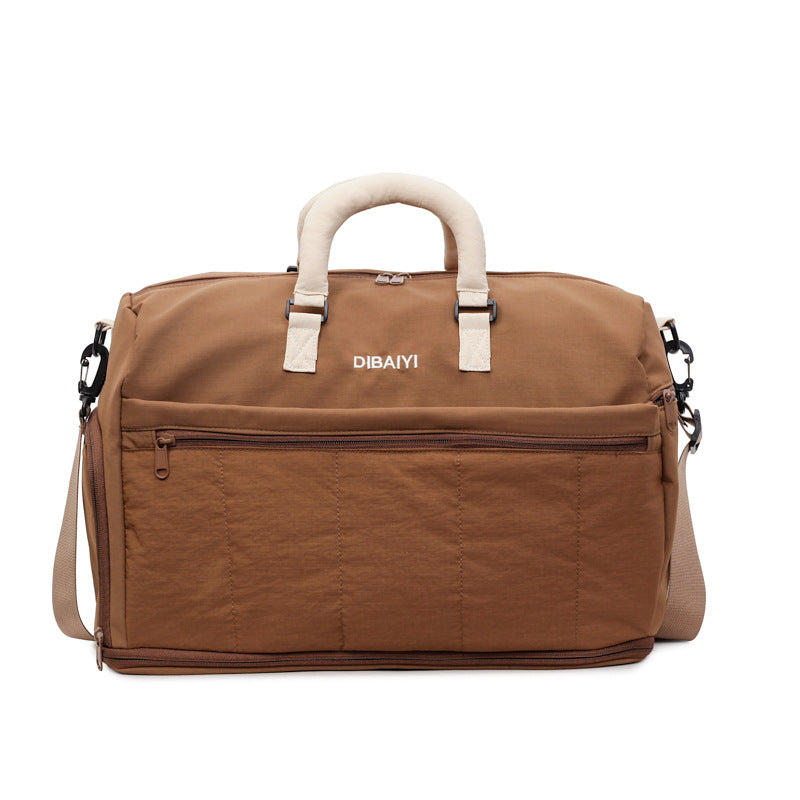 Versatile Weekender Bag with Adjustable Features – Dark Brown