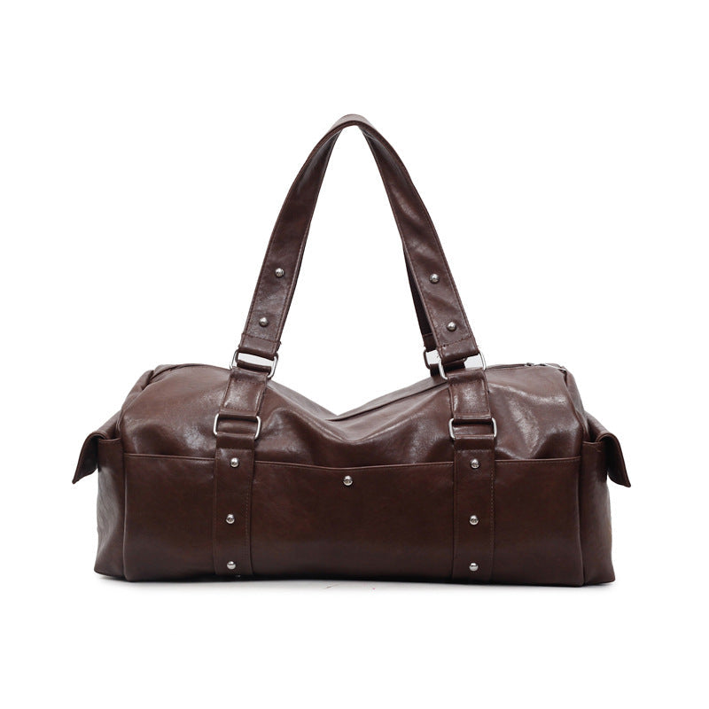 Trendy Sports Duffle Bag with Adjustable Features – Coffee