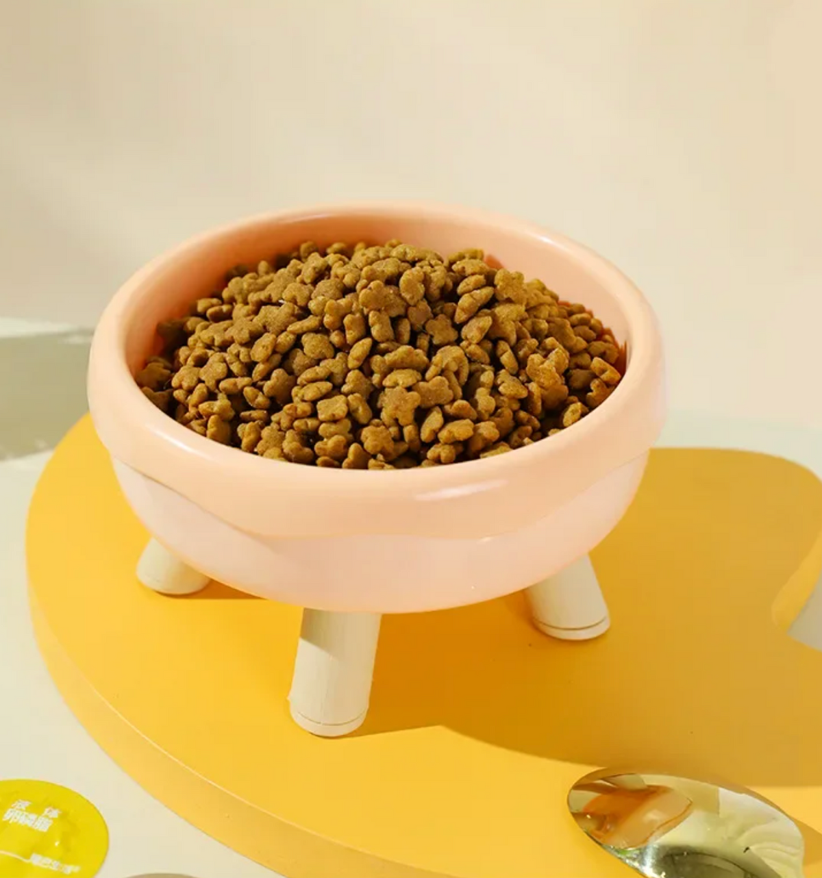 Pet Feeding Dish - Circular Animal Food Container – Pink