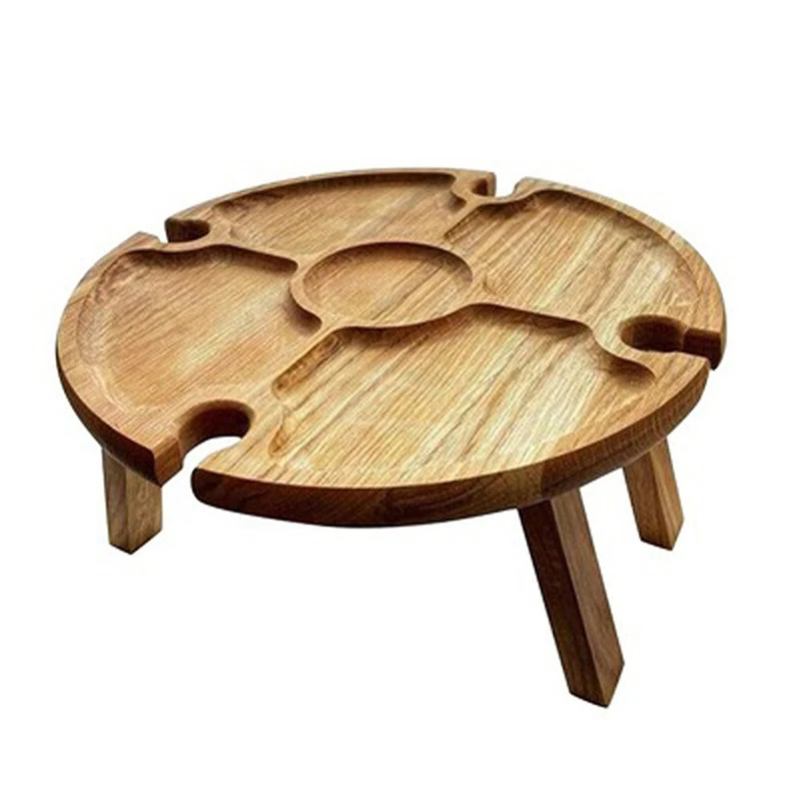 Stylish Wooden Snack Tray with Elegant Design