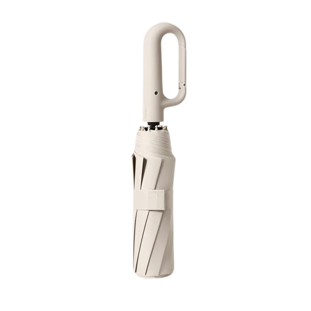 Automatic Folding Umbrella with Large Buckle Handle – Wind-Resistant & Compact – Beige