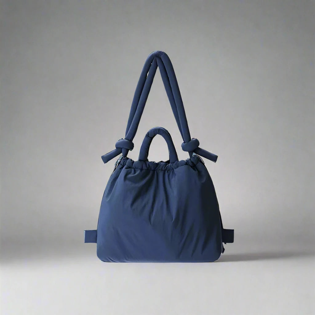 Riva Puffer Handbag – Trendy Shoulder Strap Carry Bag – Blue