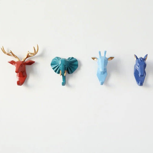 Wall Hook in Animal Head Design – Multi
