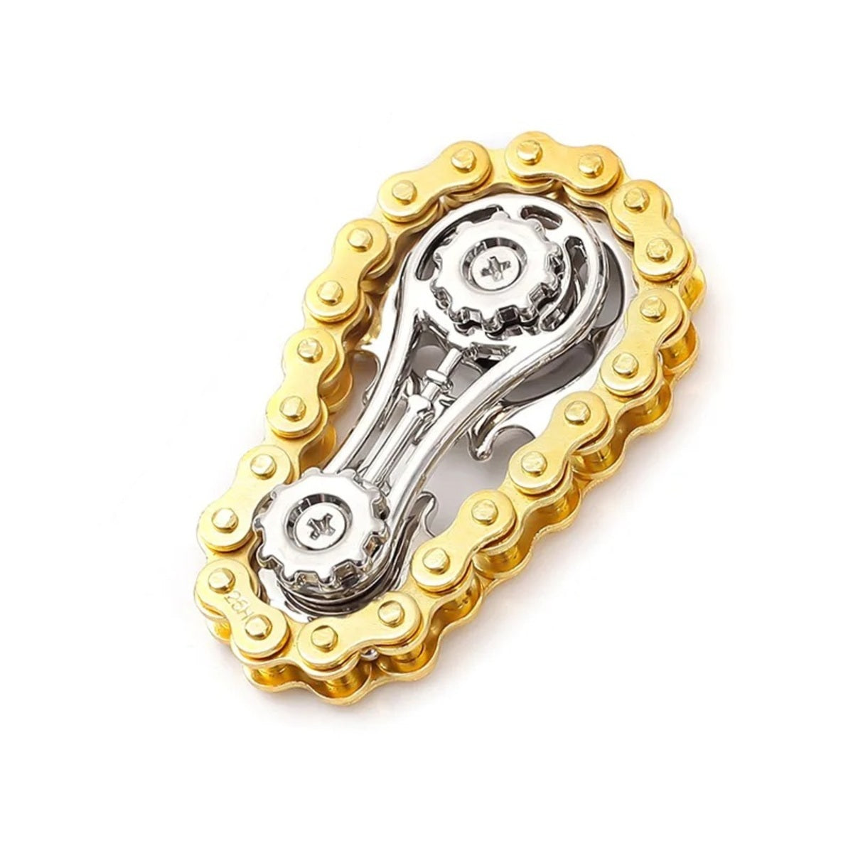 Fidget Spinner with Metal Sprockets - Stress Relief Toy for All Ages – Gold