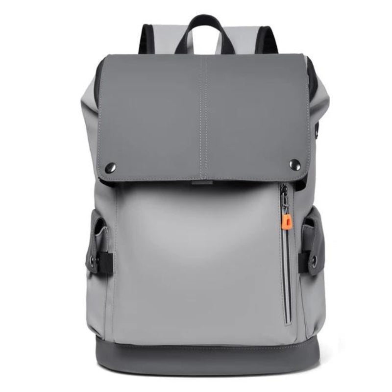 25L Water-Resistant Laptop Backpack with USB Port and Multiple Pockets – Light Grey