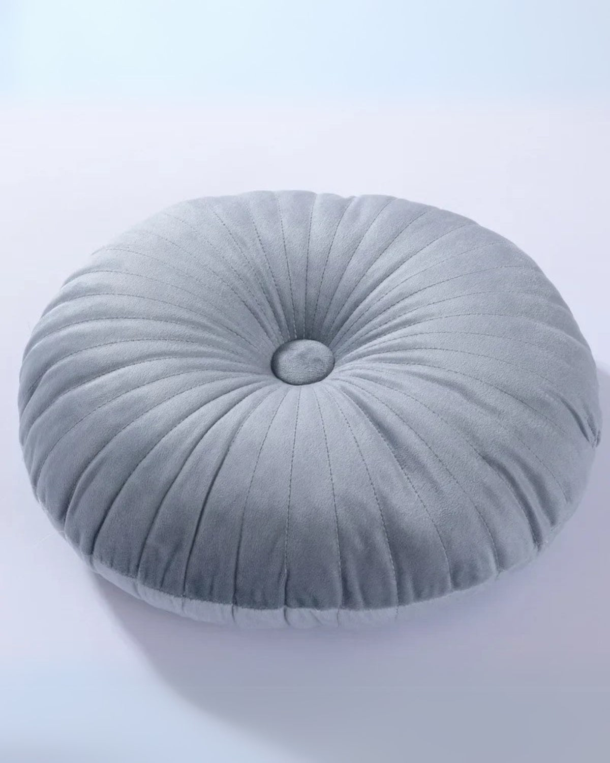 Round Velvet Cushion – Soft and Luxurious Accent Pillow – Dark grey