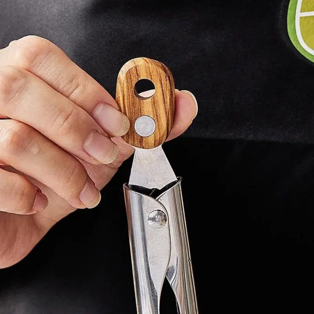 Artisan Wood & Steel Kitchen Tongs