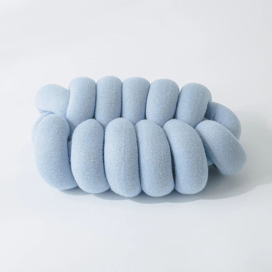 Chic Knot-Designed Plush Pillow for Ultimate Comfort – Cloud Blue