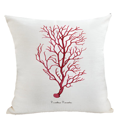 Seaside Serenity Decorative Cushion Cover – Red Coral