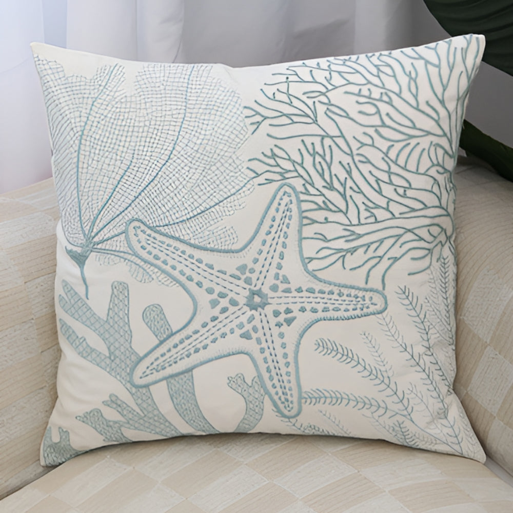 Seaside Serenity Decorative Cushion Cover – Aqua Reef