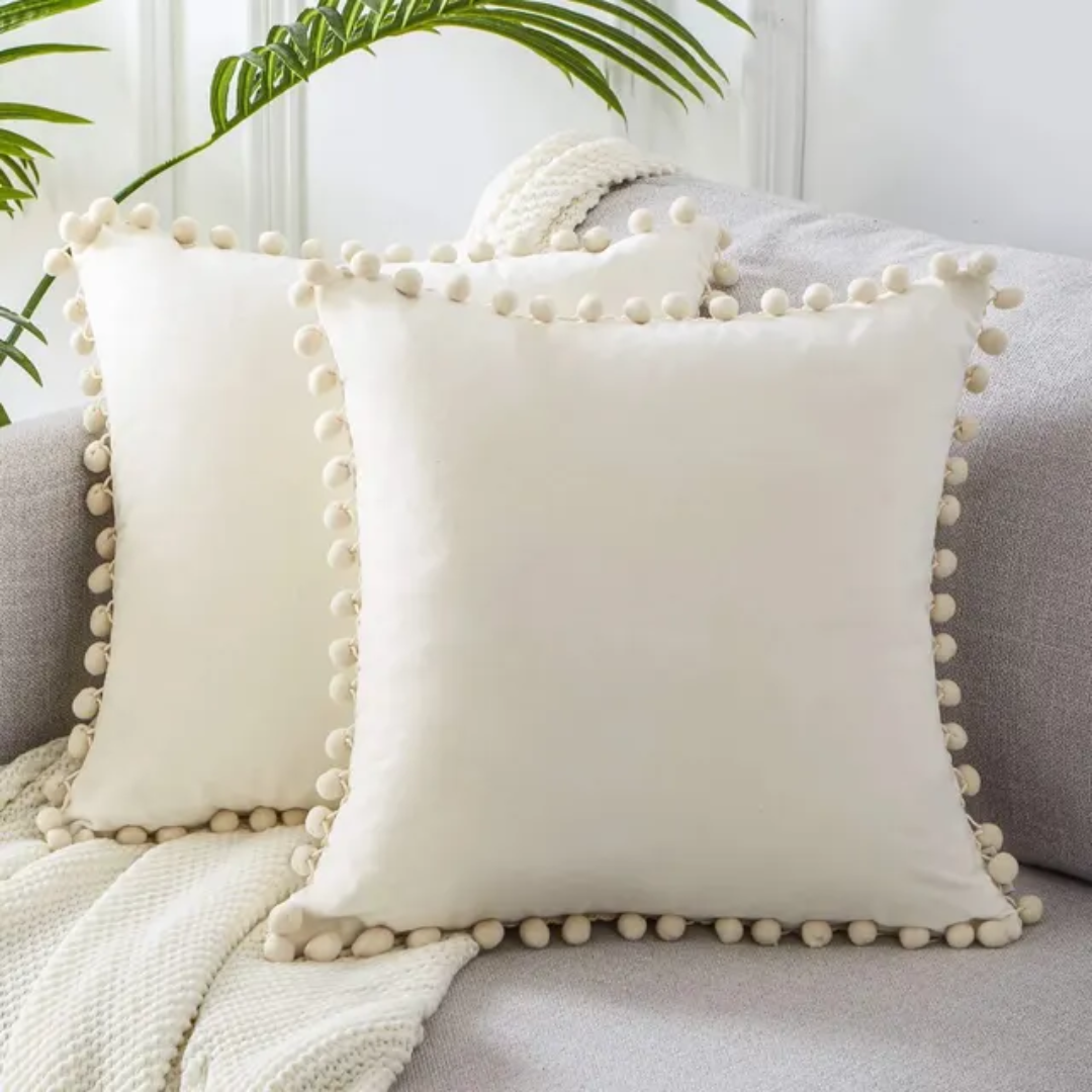 Scandinavian Cushion Cover 45x45 cm for Sofa or Chair - ZolaNord Design – White