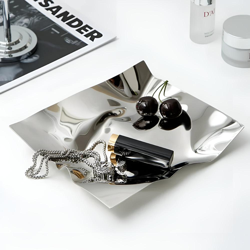 Elegant Reflection Serving Tray