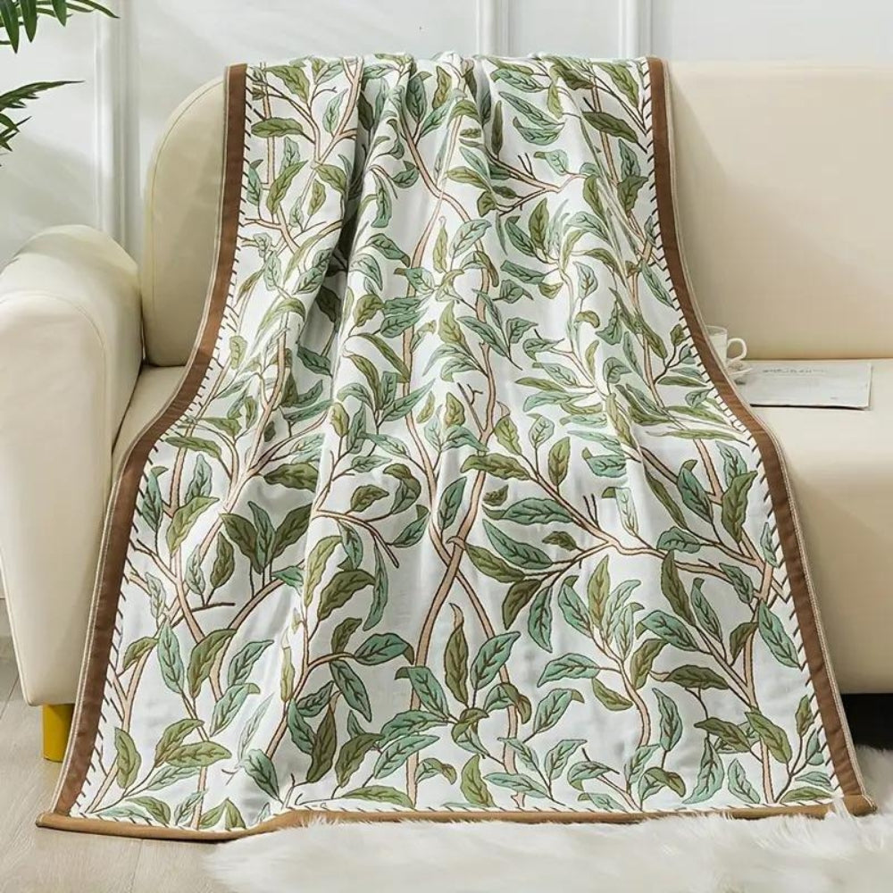 Charming Blossom Cotton Bath Towel for Everyday Luxury – Tree Green