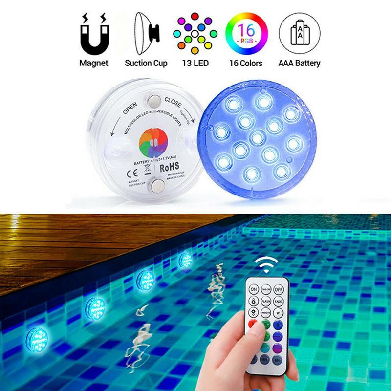 LED Light with Waterproof Remote Control and Magnetic Suction