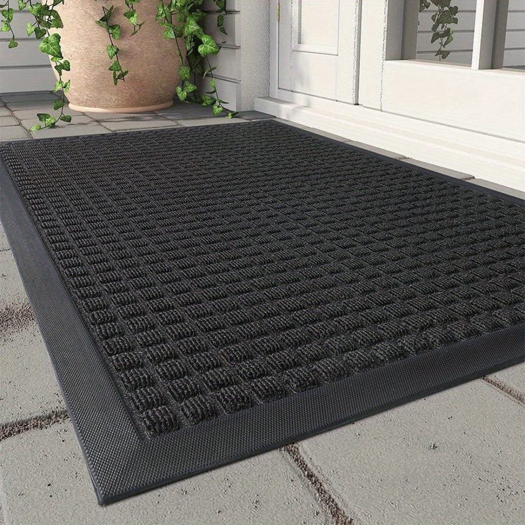 Stylish and Durable Luxury Doormat for Indoor and Outdoor Use – Black