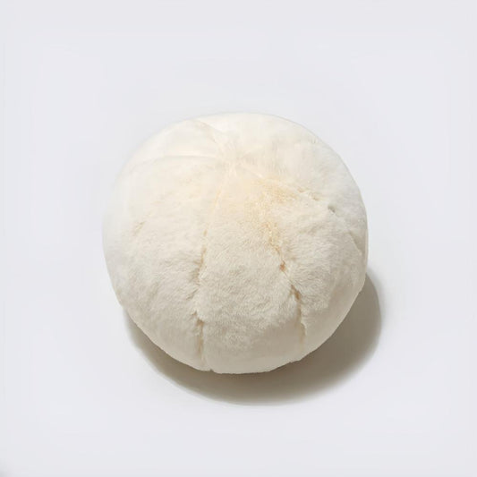 Chic Velvet Round Decorative Cushions for Cozy Spaces – Ivory White