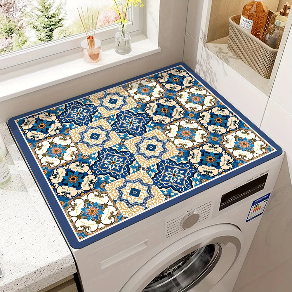 HomeGuard Appliance Protection Mat – Blue Plaid