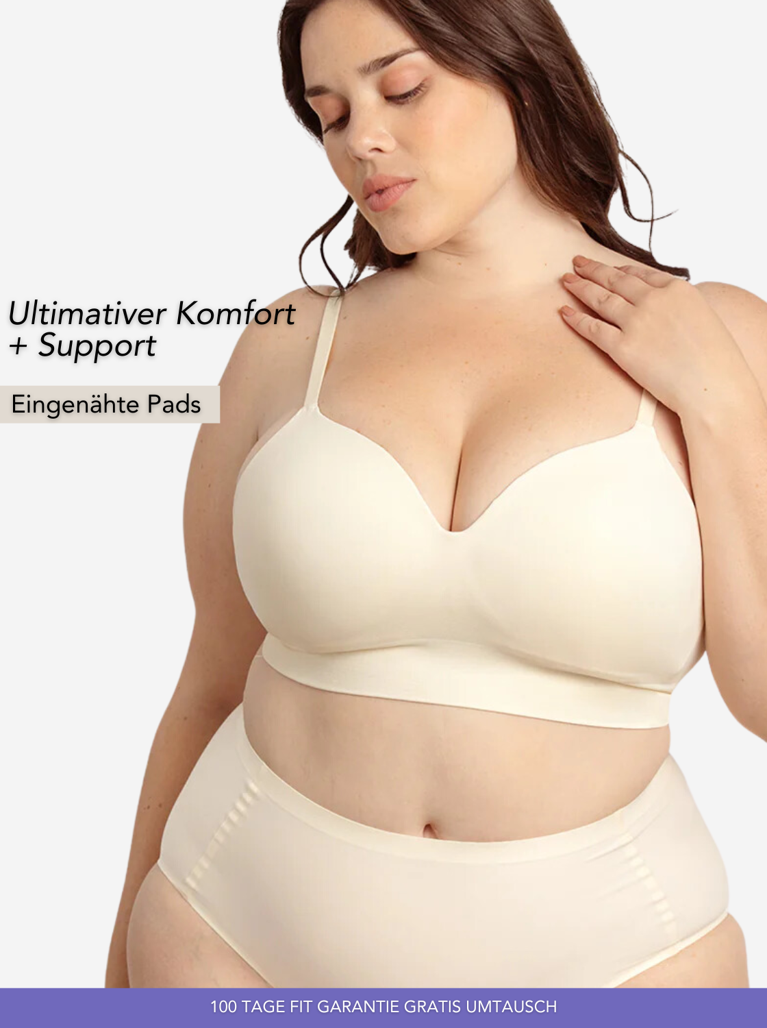 Seamless Balconette Bra for Full Coverage Comfort and Style – Skin Color