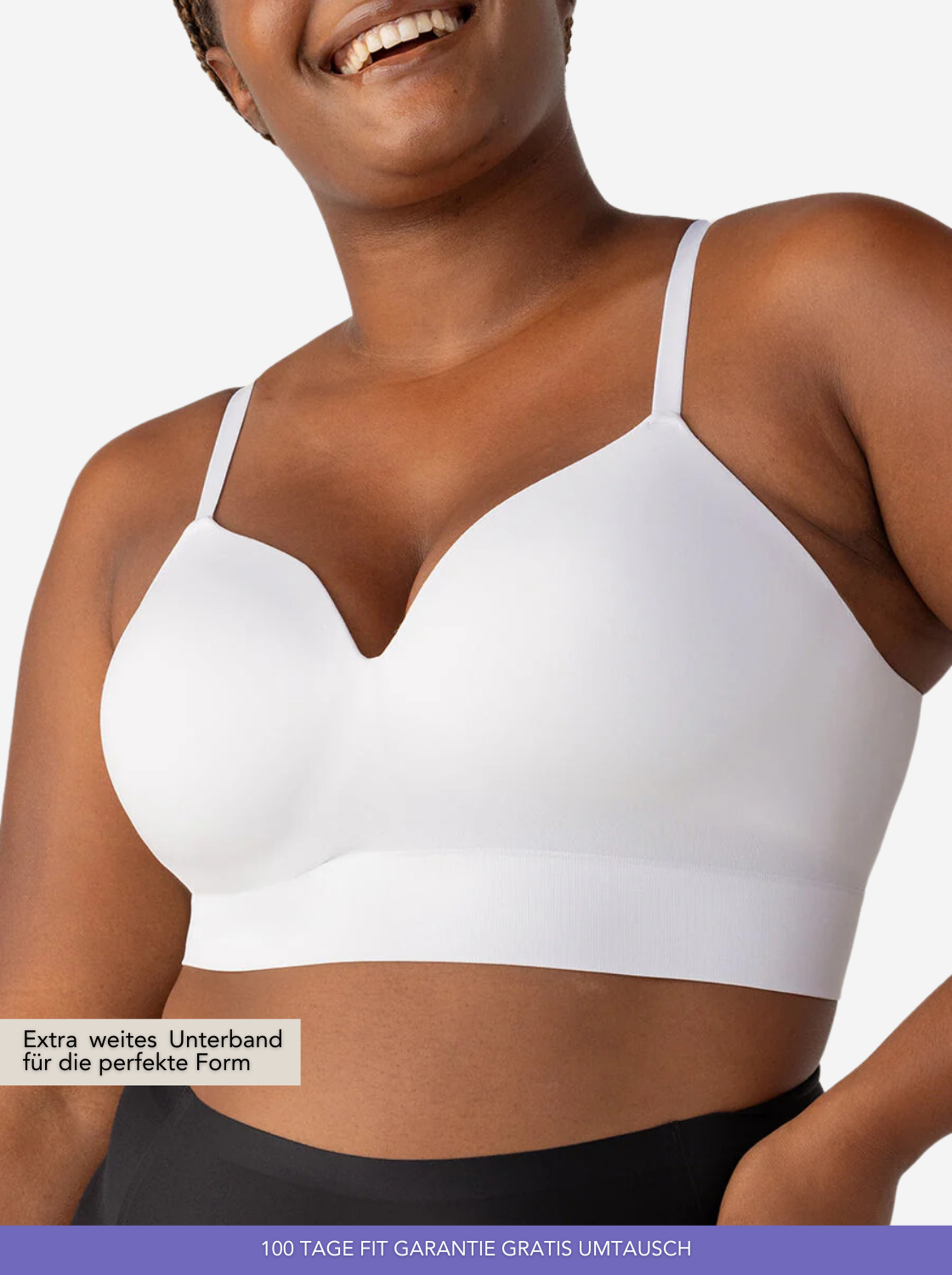 Seamless Balconette Bra for Full Coverage Comfort and Style – White