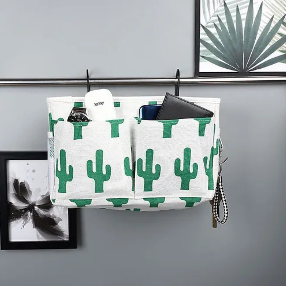 Space-Saving Hanging Organizer for Everyday Essentials – Cactus