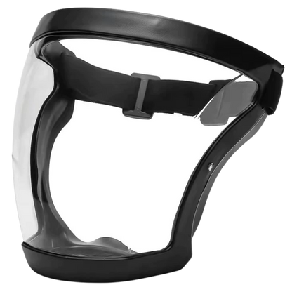 Clear Protective Face Shield Mask – Black