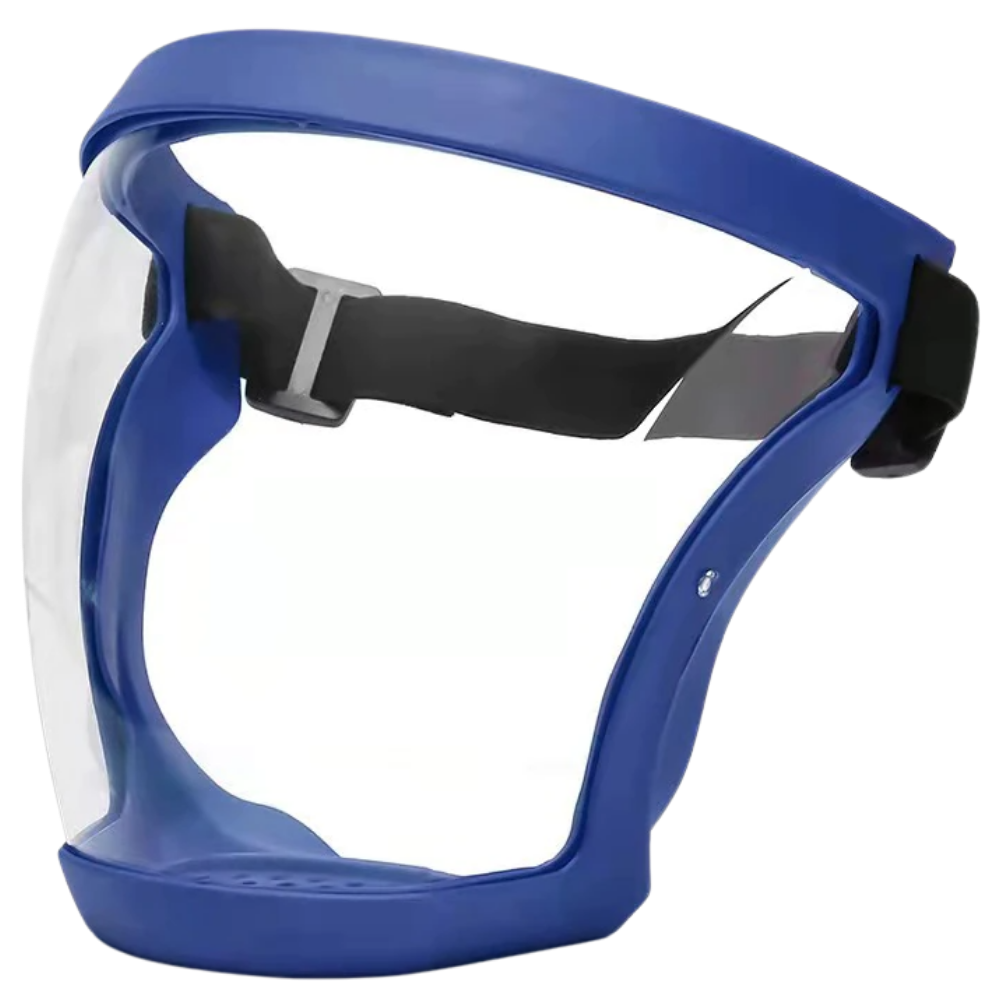 Clear Protective Face Shield Mask – Blue