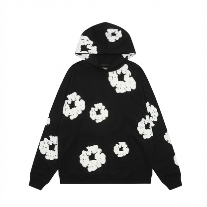 Chic Spring Sweatshirt for Men – Elegant Floral Design and Comfort – Black