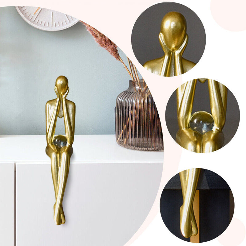 Golden Abstract Sculpture