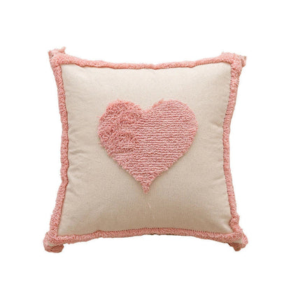 Charming Floral-Patterned Cushions with Tassel Accents – Love