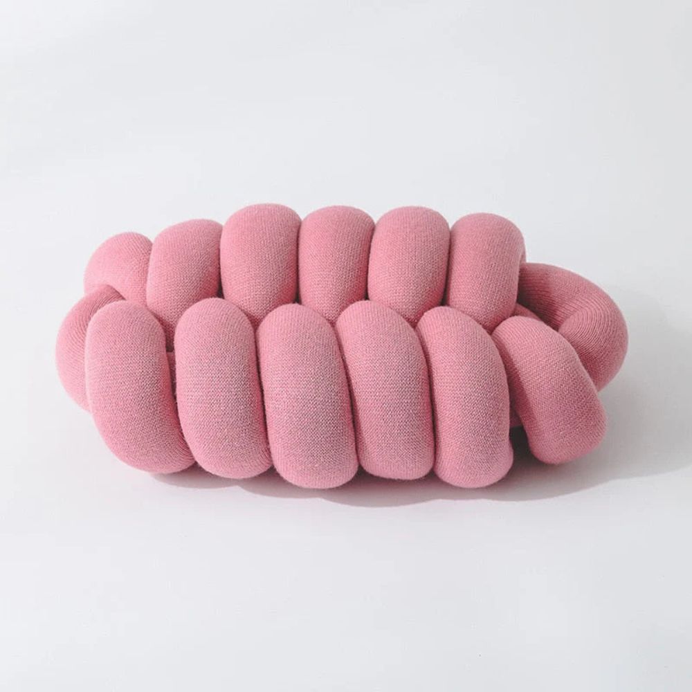 Chic Knot-Designed Plush Pillow for Ultimate Comfort – Pink