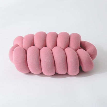 Chic Knot-Designed Plush Pillow for Ultimate Comfort – Pink