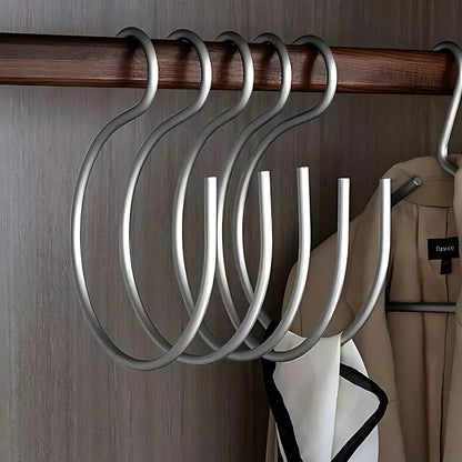 5-Piece Stylish Hook Hanger Set for Home Organization – Silver