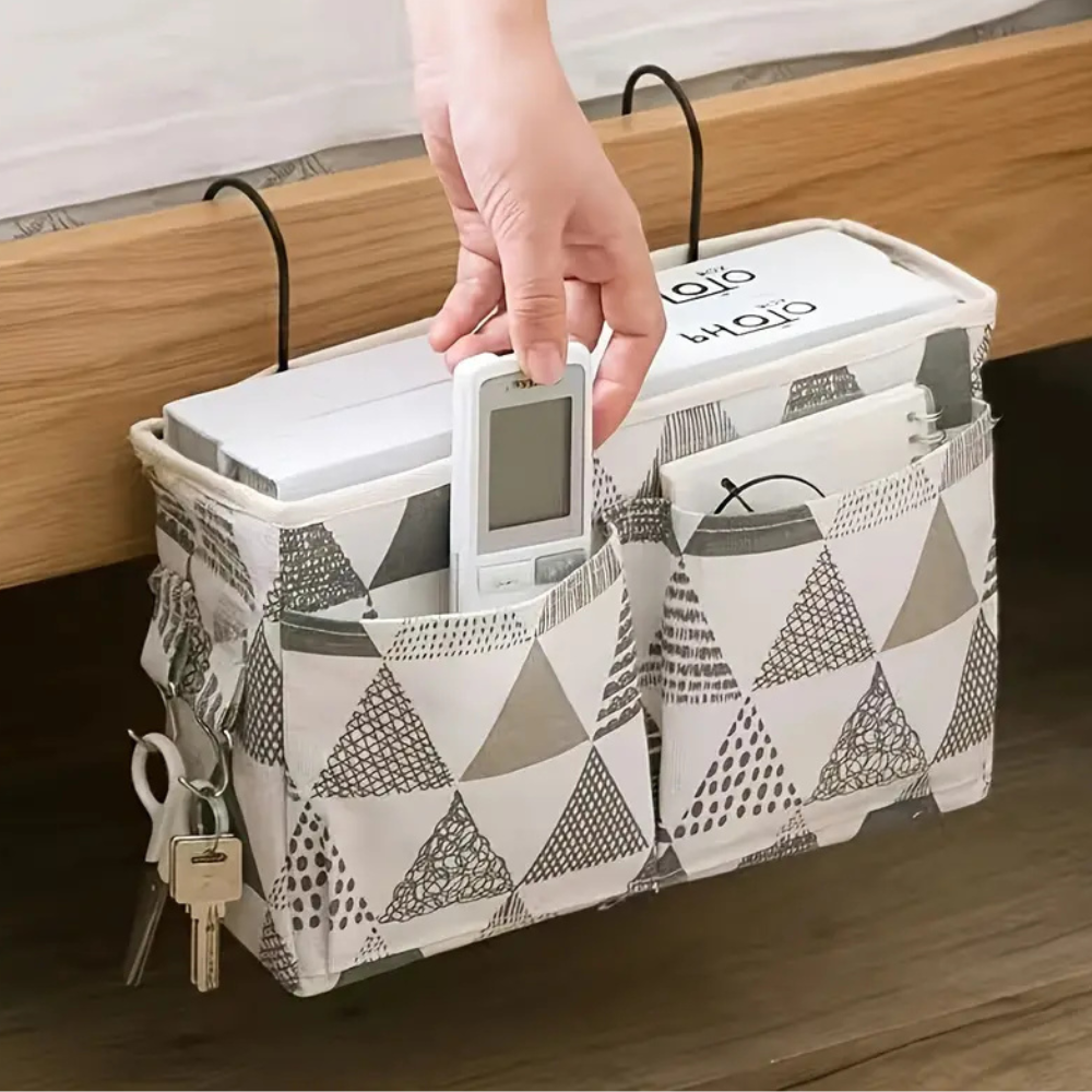 Space-Saving Hanging Organizer for Everyday Essentials – Grey Triangle