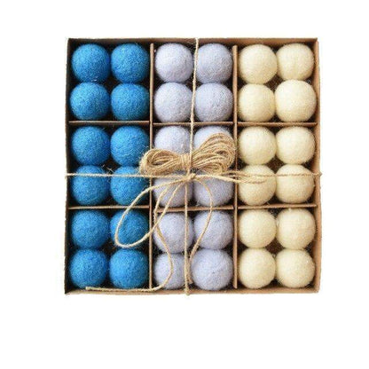 Set of 36 Cozy Wool Holiday Ornaments – F