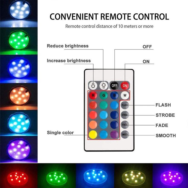 LED Light with Waterproof Remote Control and Magnetic Suction