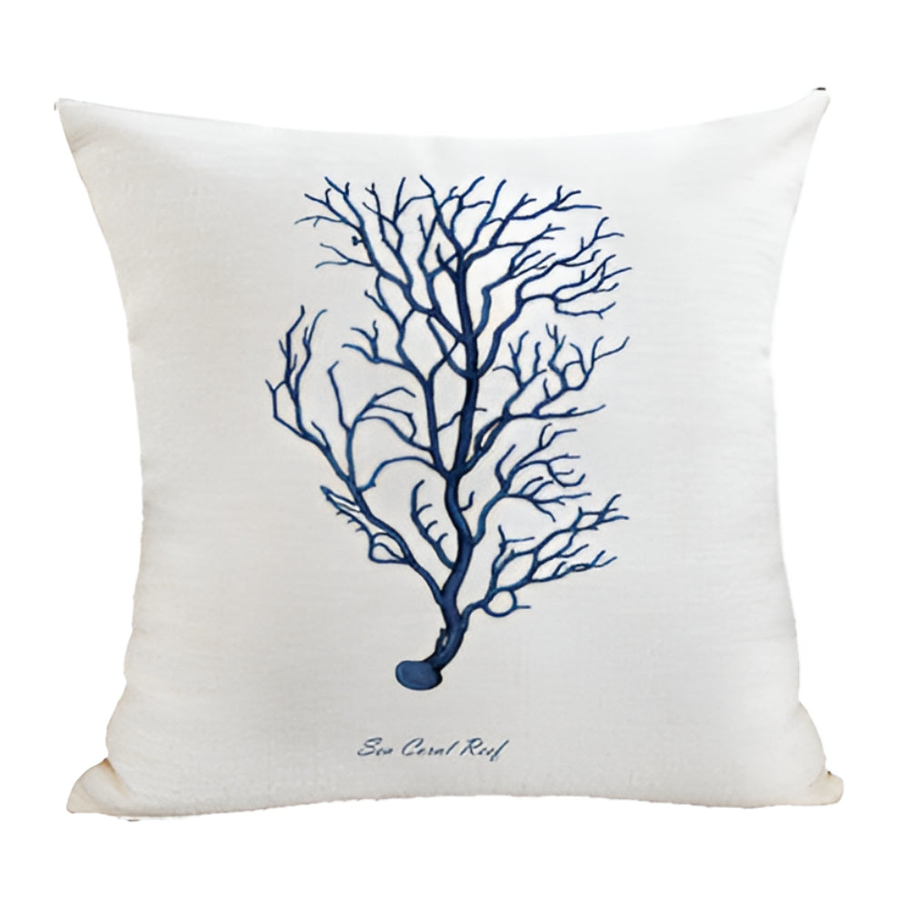 Seaside Serenity Decorative Cushion Cover – Blue Coral