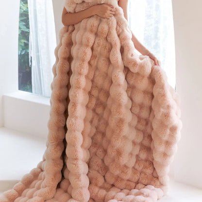 Plush Luxury Blanket for Cozy Warmth and Comfort – Blush