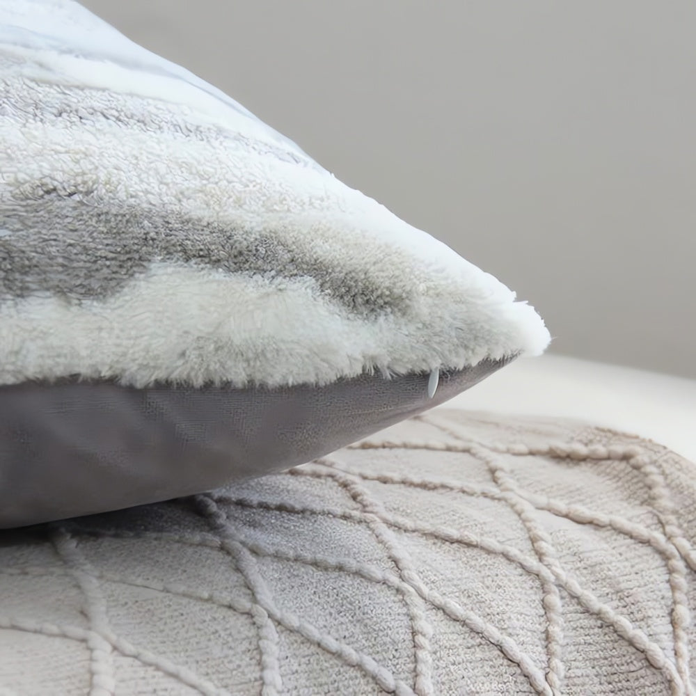Chic Velvet Touch Decorative Pillow Cover – Grey