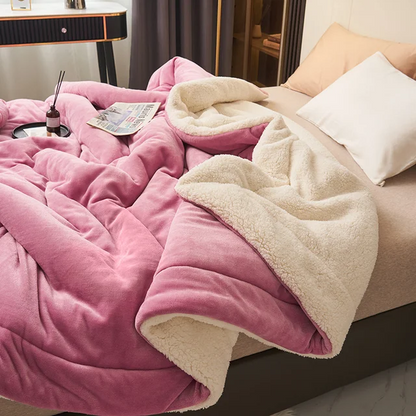 Cozy Luxe Fleece Warm Blankets – Magenta
