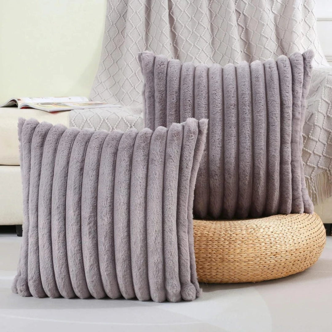 Soft Decorative Pillow in Zlina Style – Gray