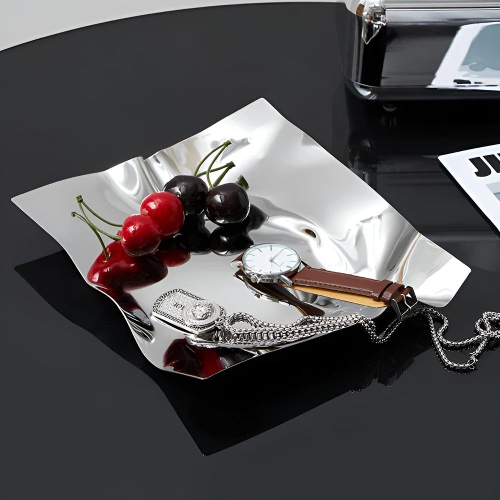 Elegant Reflection Serving Tray