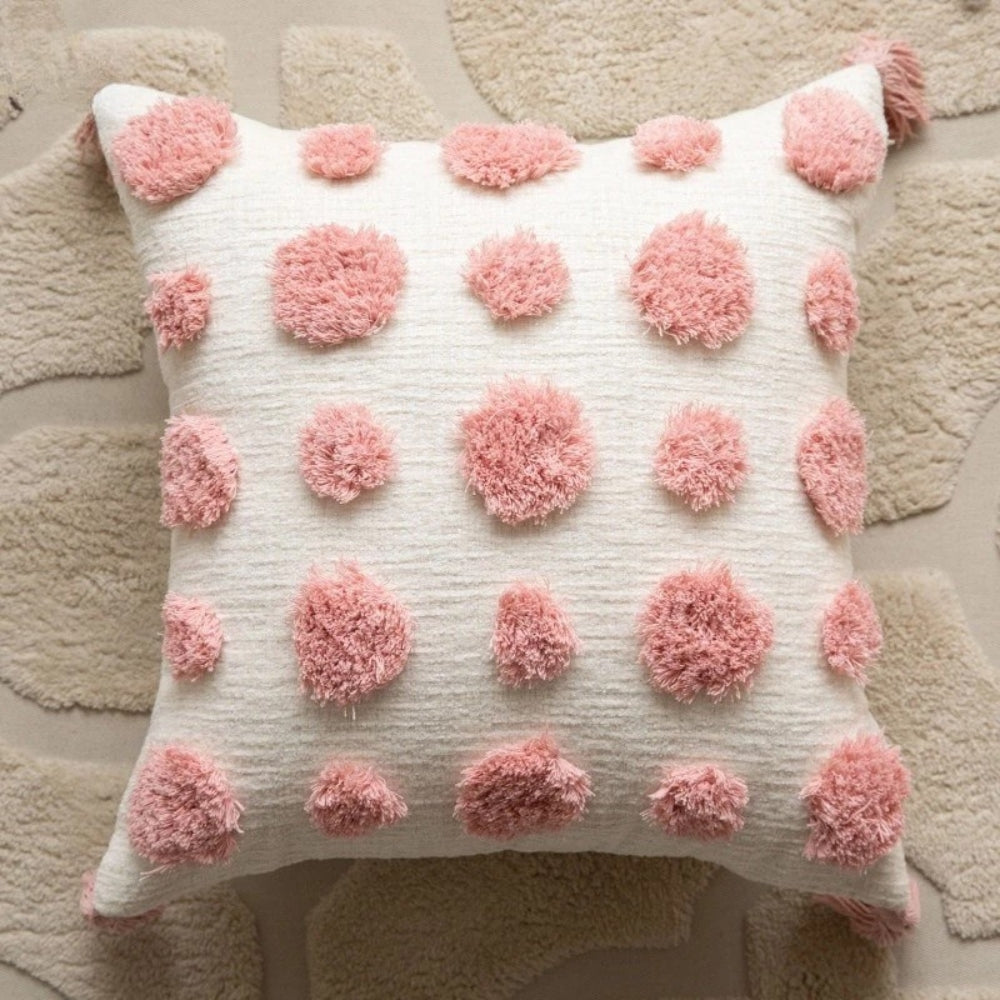 Charming Floral-Patterned Cushions with Tassel Accents – Circle Tassel