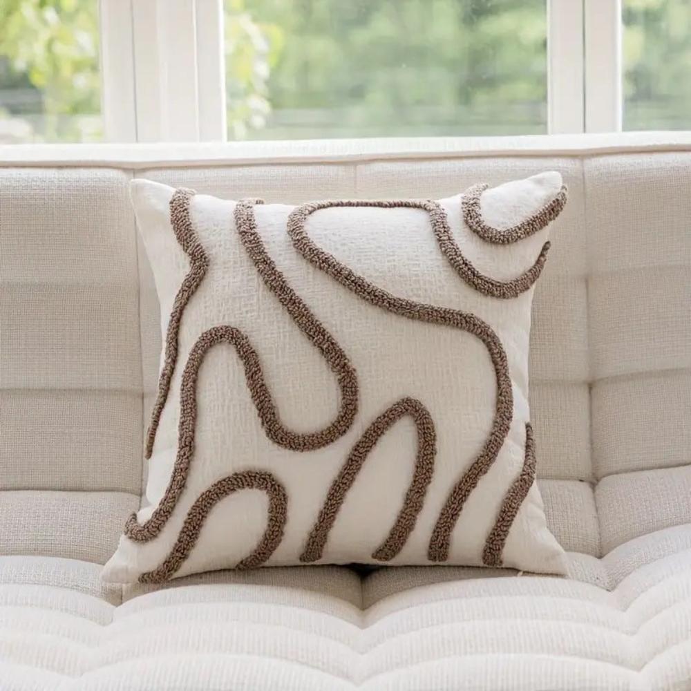 Bohemian Elegance Throw Pillow Cover – Coffee