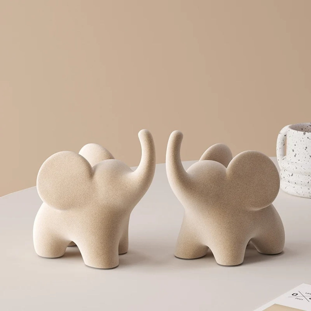 Charming Elephant Resin Statues for Good Fortune – Scarlet Dream